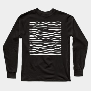 Geometric deformed Lines Long Sleeve T-Shirt